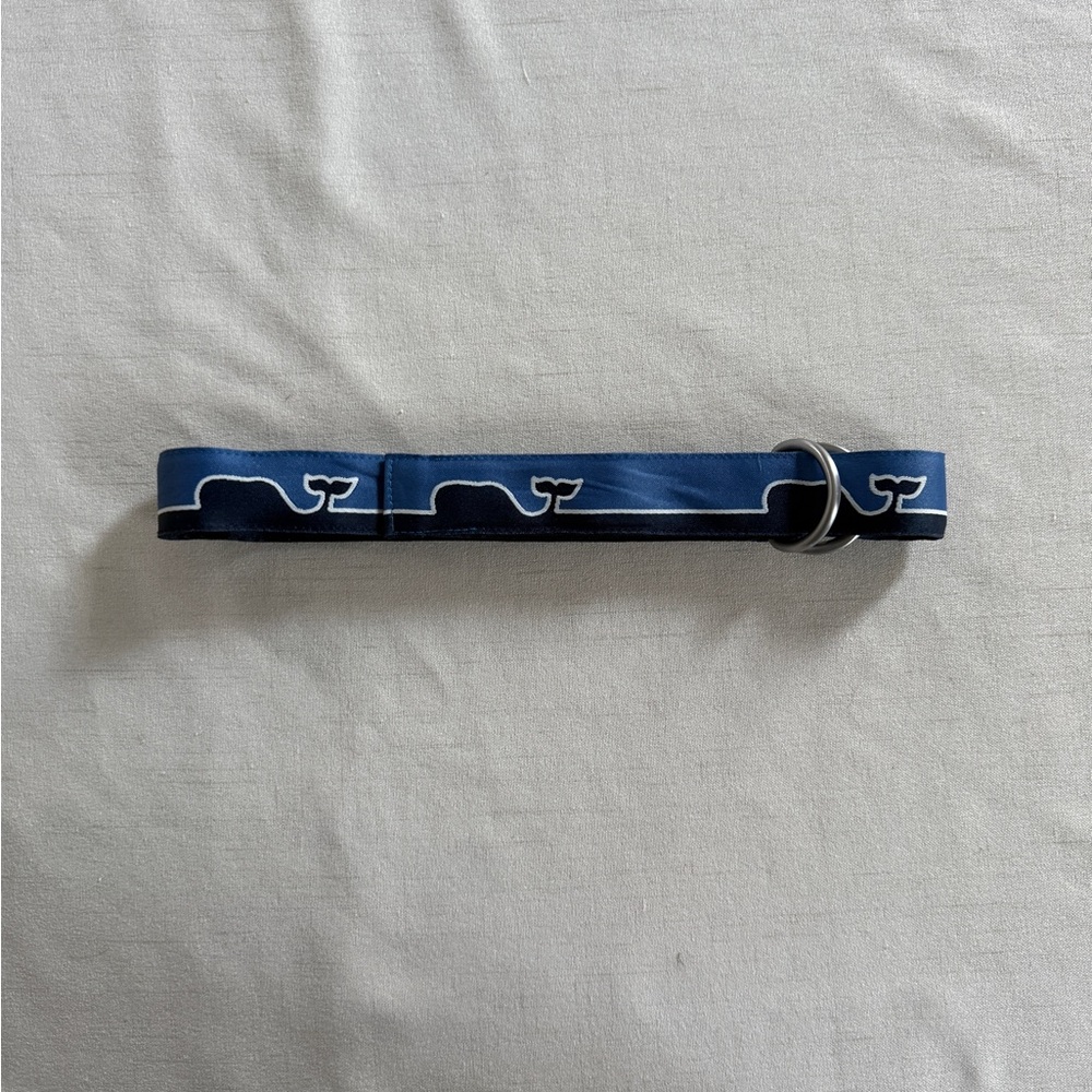 Vineyard Vines Boy’s Navy Blue Whale Pattern Belt unworn size Large
